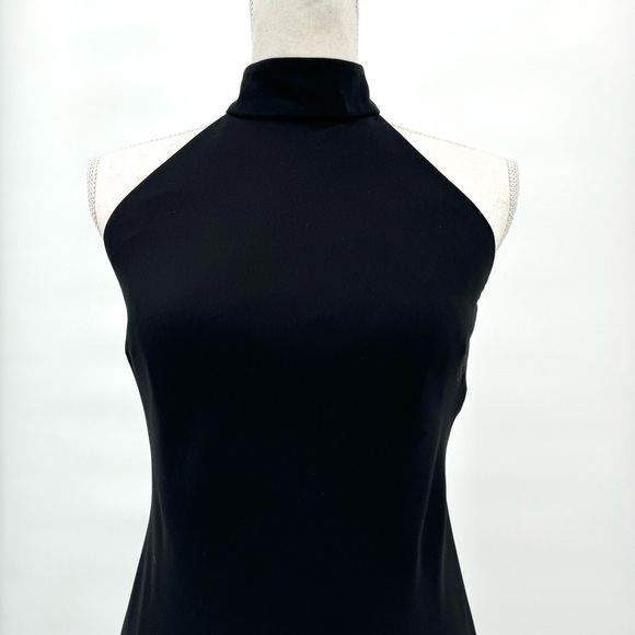 Y2K EVAN-PICONE Sleeveless Strappy Caged Back Mock-neck Cocktail Dress - Picture 2 of 8